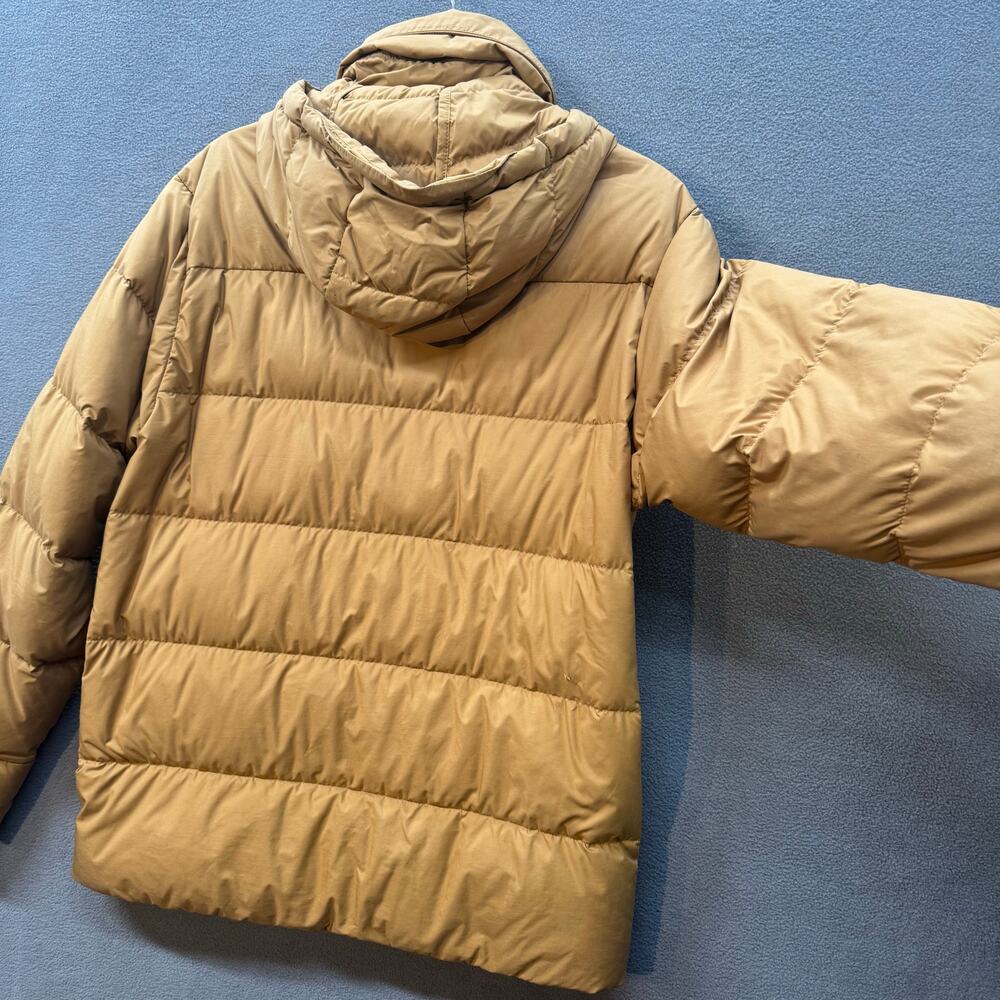 Patagonia Mens Silent Down Jacket 27930 Nest Brown Small Hidden Hood Full Zip - Picture 6 of 16